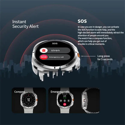 2025 New Watch 7 Ultra Smart Watch Men 3D Display Sport SmartWatch GPS NFC Compass Blood oxygen Smartwatch Women For Android IOS