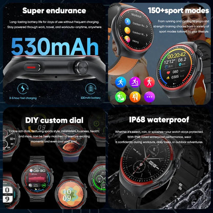2025 NEW AI Medical Diagnosis Blood glucose Smart Watch Blood pressure NFC Heart rate Bluetooth Call SOS Health Smartwatch Men