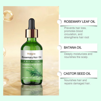 Rosemary Hair Oil for Hair Growth Growing Thicken Scalp Treatment Nourishing Volumizing Anti-Breakage Hair Strengthening Serum