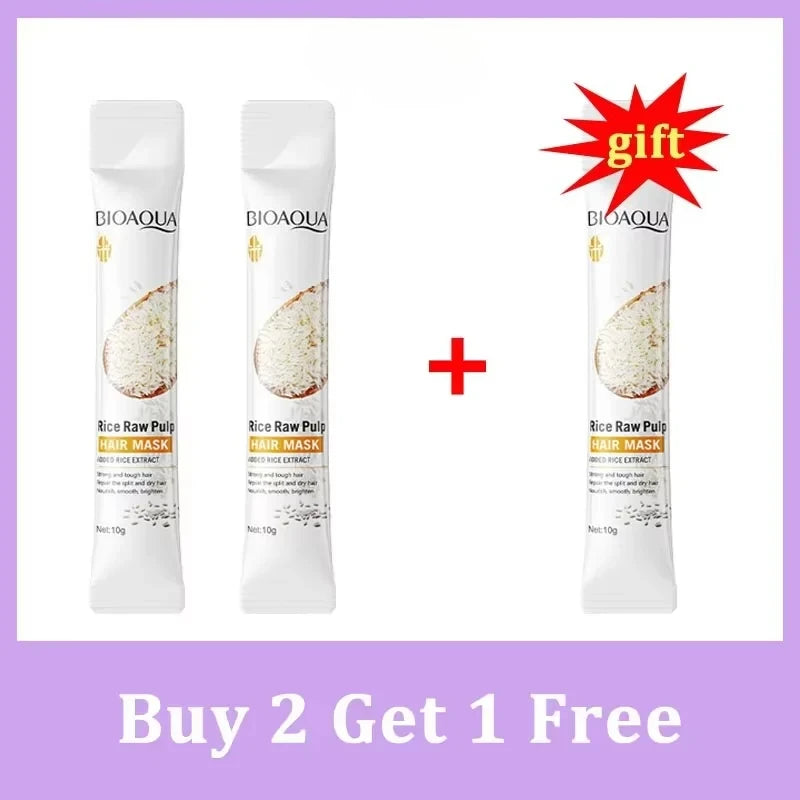 Rice Magical Keratin Hair Mask 5 Seconds Repair Damaged Frizzy Hairs Soft Smooth Shiny Moisturizing Nourish Hair Root Care