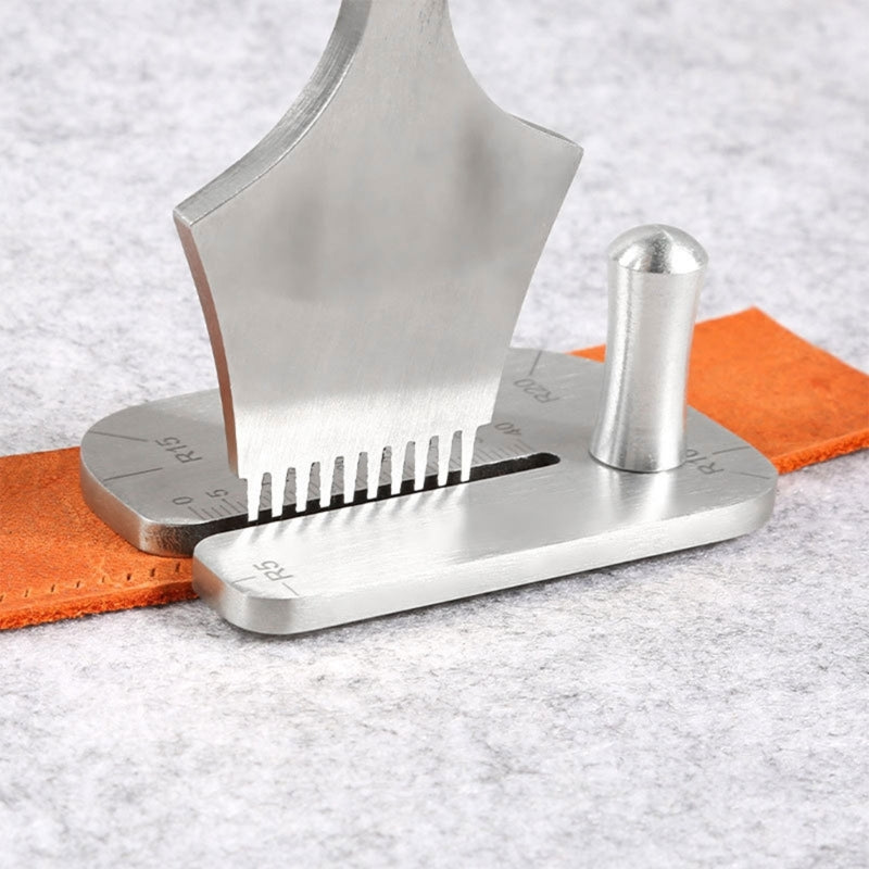 Stainless Steel Punching Ruler Cutting Distance Ruler Auxiliary Stencil Template Manual Leather Hitting Distance Ruler