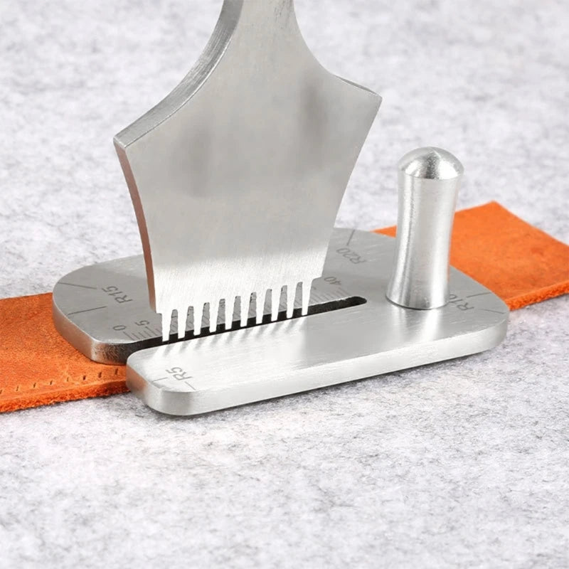 Stainless Steel Punching Ruler Cutting Distance Ruler Auxiliary Stencil Template Manual Leather Hitting Distance Ruler