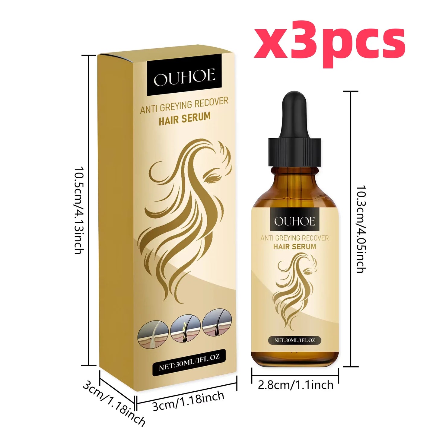 Darkening Hair Oil Blackening Natural Black Color Cleansing Strengthen Nourishment Repairing White Grey Hair Caring Essence Oil