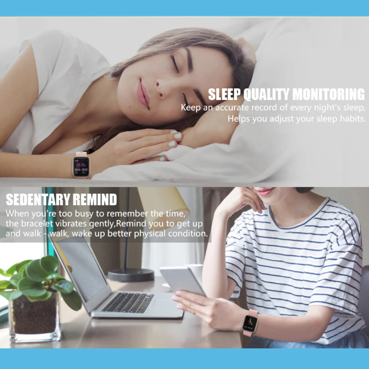 Smart Watch for Ladies 1.4 Inch Full Touch Screen Heart Rate Sleep Monitoring IP67 Waterproof Women Sports Fitness Smartwatch