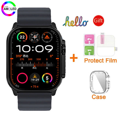 Upgrade Hello Watch 3 + 2025 Series10 SmartWatch 4GB ROM 49mm AMOLED NFC GPT Compass Bluetooth Call SmartWatch For Android IOS