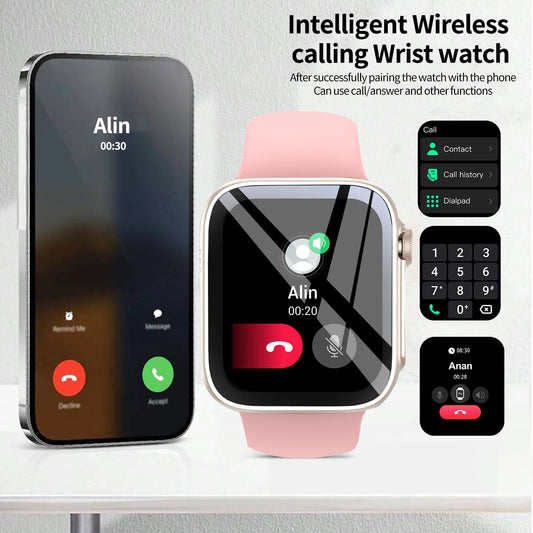 2.01" Large Screen Smart Watch (Unisex) – Calls, Alerts, Fitness, Camera Control, Music, Weather & More Modes. Ultra Value, A Mu