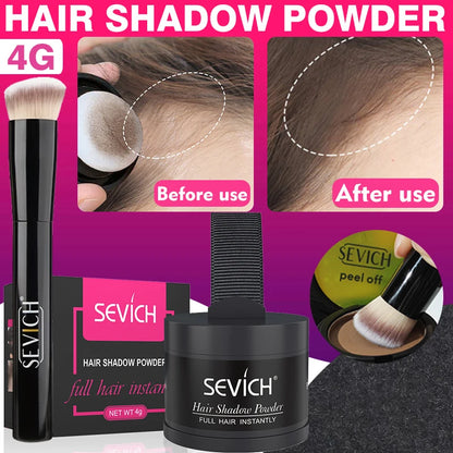 SEVICH Root Touch Up Hair Powder With Brush Hair Loss Concealer For Thinning Hair Women Men Root Cover Up Hairline Shadow Powder