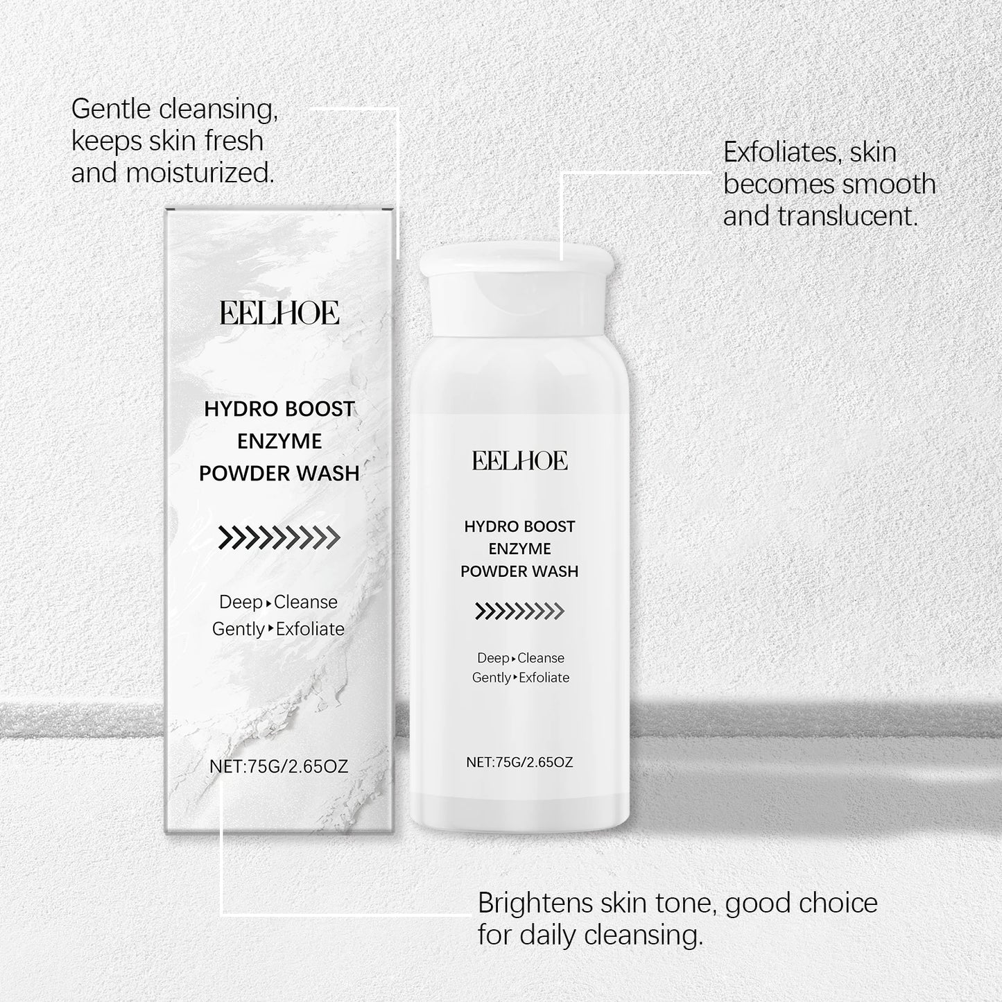 Enzyme Face Powder Wash Skin Oil Control Clean Facial Pores Remove Blackheads Pimples Brighten Skin Tone Long-lasting Freshness