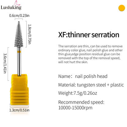 Tip Tungsten Carbid Nail Drill Bits Electric Manicure Drill Accessory Milling Cutters for Nail Gel Polish Remover Nail Tools