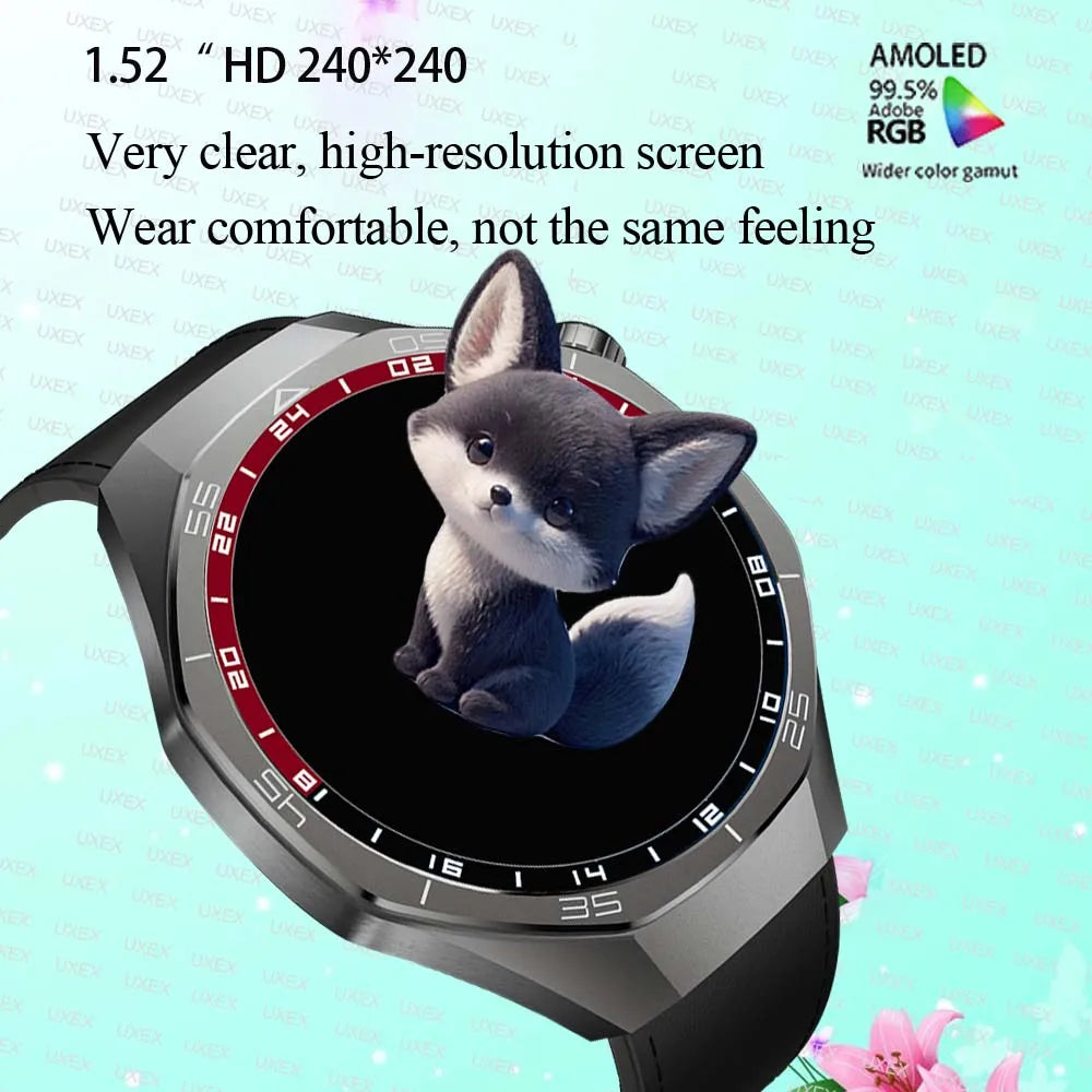 Business Watch Pro Smart Watch 1.52 HD Full Screen GPS Tracker Wireless Call Health Tracker Christmas Gift Smartwatch Men Women