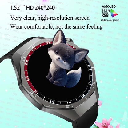 Business Watch Pro Smart Watch 1.52 HD Full Screen GPS Tracker Wireless Call Health Tracker Christmas Gift Smartwatch Men Women