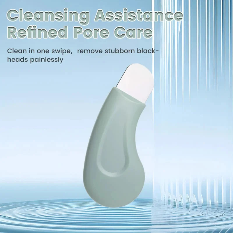 Manual Blackhead Removal Tool，Suitable for Face - Gentle pore cleanser and extractor，With textured surface and light green handl