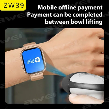 2024 Waterproof Heart Rate Fitness Blood Pressure Monitor Health Sport HD Screen Smart Watch ZW39 Smartwatch