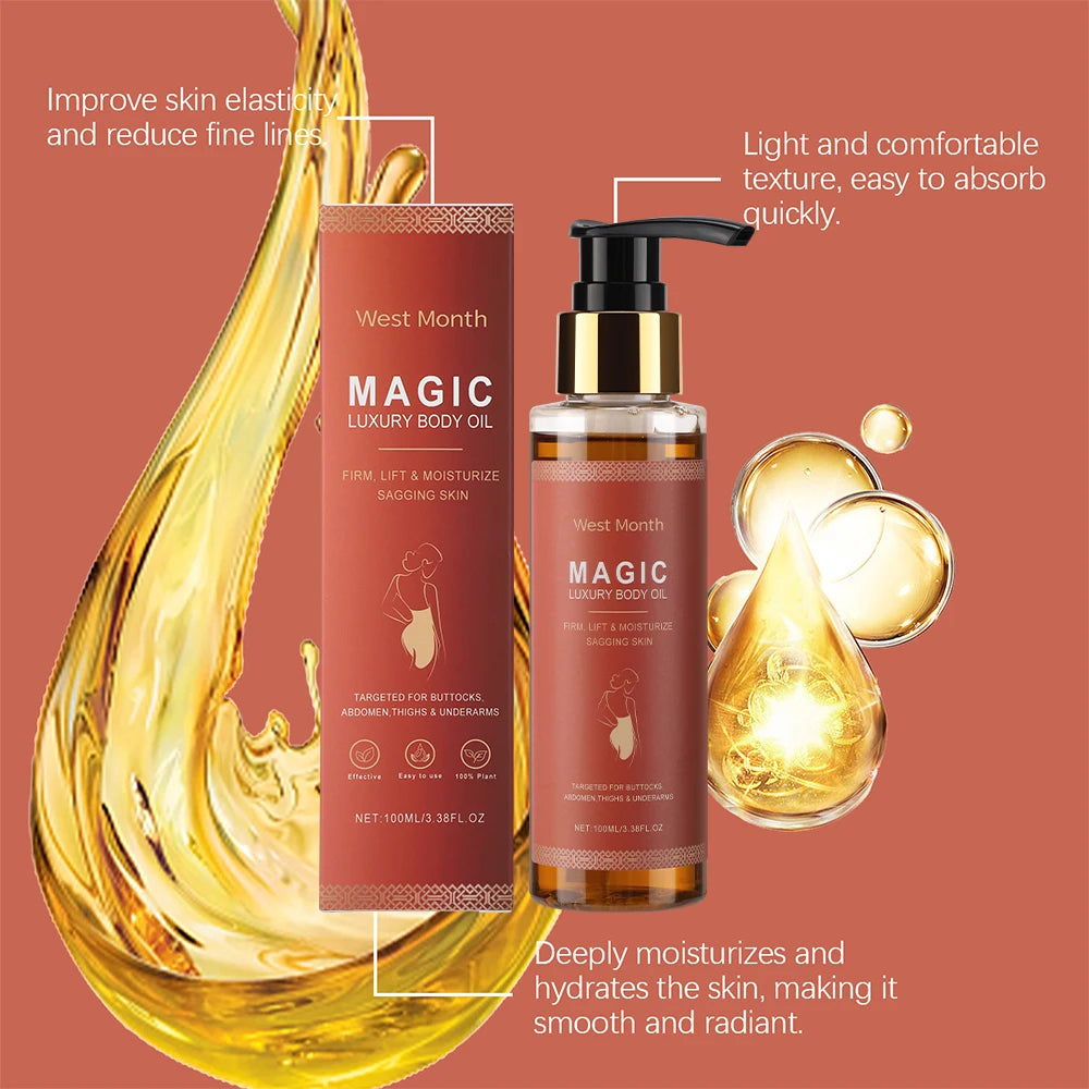 Women's Magic Body Firming Oil for Abdomen And Thighs - Deep Hydration Fast-Absorbing Full Body Dry Skin Firming Solution