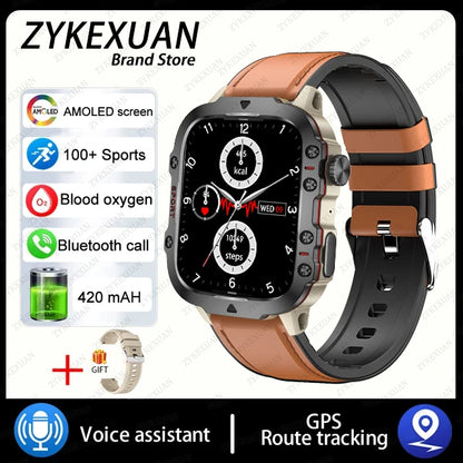 2025 For Xiaomi New Rugged Military GPS Smart Watch Men Bluetooth Call Health Monitoring AI Voice Sports Waterproof Smartwatches