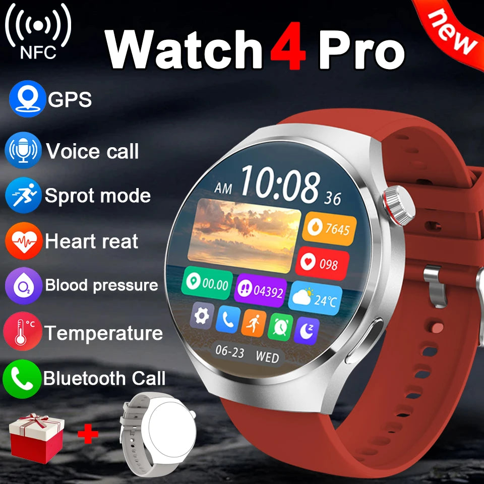2025New For Huawei Watch4 PRO Smart Watch Men Ms.Watch 4 Pro HD Screen Bluetooth Call NFC GPS Heart rate waterproof SmartWatch