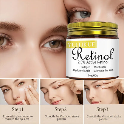 YUITIYUE 2.5% Retinol Cream with Collagen & Hyaluronic Acid - Anti-Aging Face Moisturizer for Men & Women