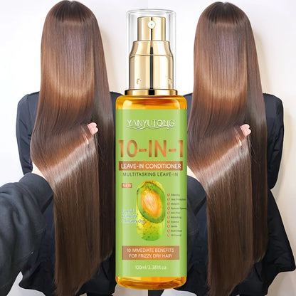 10-in-1 Leave-In Hair Spray - Instantly Smooths Frizz, Adds Shine & Heat Shield - Lightweight for Dry/All Hair