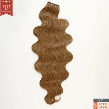 Magicea 26"&30" Brown Body Wave Bundles Ponytail Hair Extensions Heat Resistant Fiber Hair Thick Synthetic Hair Extensions