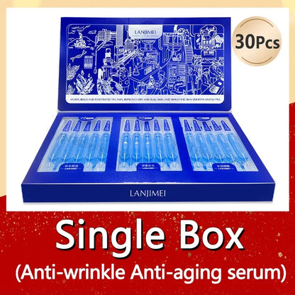 Blue Copper Peptide Anti Wrinkle Serum Nicotinamide Whitening Brighten Essence Collagen Hyaluronic Acid Moisturizing Skin Care