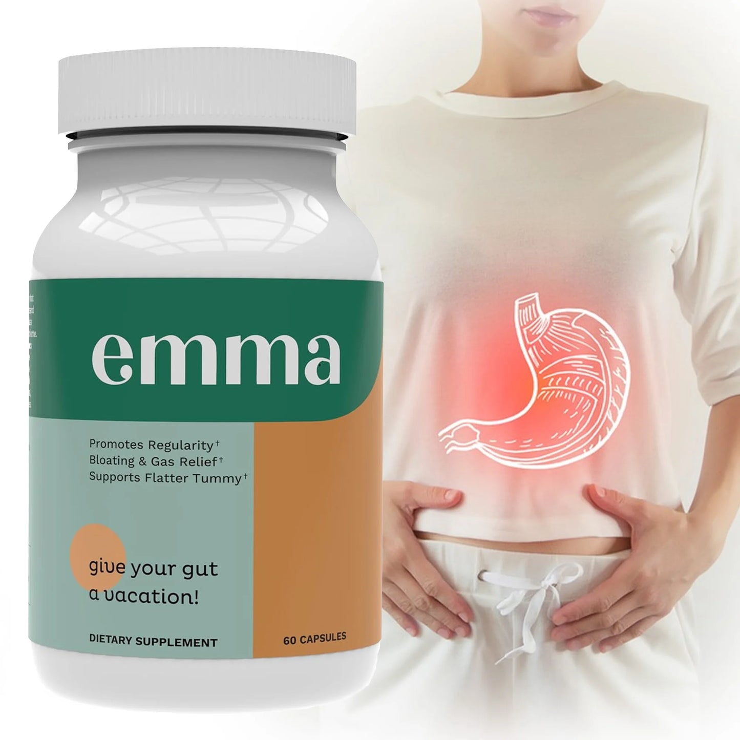Emma - Relieve Flatulence, Reduce Constipation, Cleanse The Intestines, Restore Digestive Ability, and Repair Intestinal Leakage
