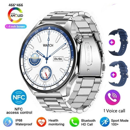 New For OPPO Smart Watch Men  GPS Trajectory Compass 466*466 AMOLED HD Screen Bluetooth Call 120+Sports Fitness Man Smartwatch