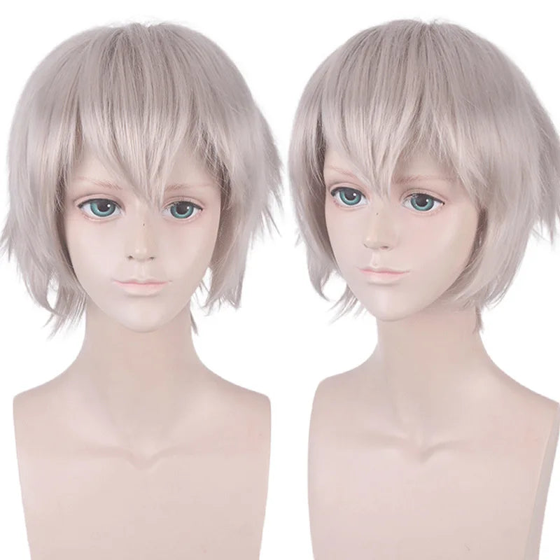 New Concubine Synthetic Bob Men's Short Straight Hair Cover Fake Cosplay Wig Ombre Green Black Blue Blonde Hairpiece