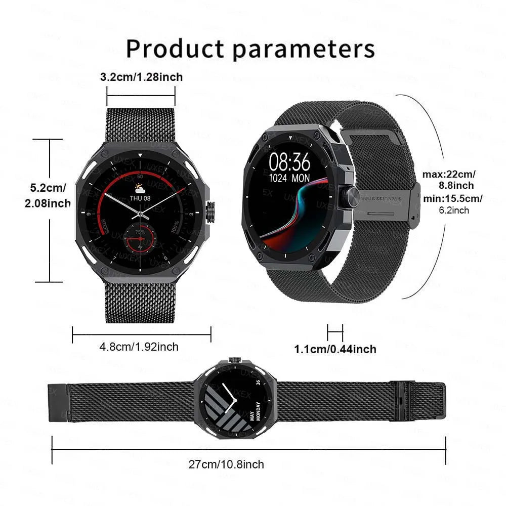 Business Smart Watch Watch Men 1.53 HD Screen Full Always On Display Bluetooth Call Custom Photo 3D UI Smart Watch Women Outdoor