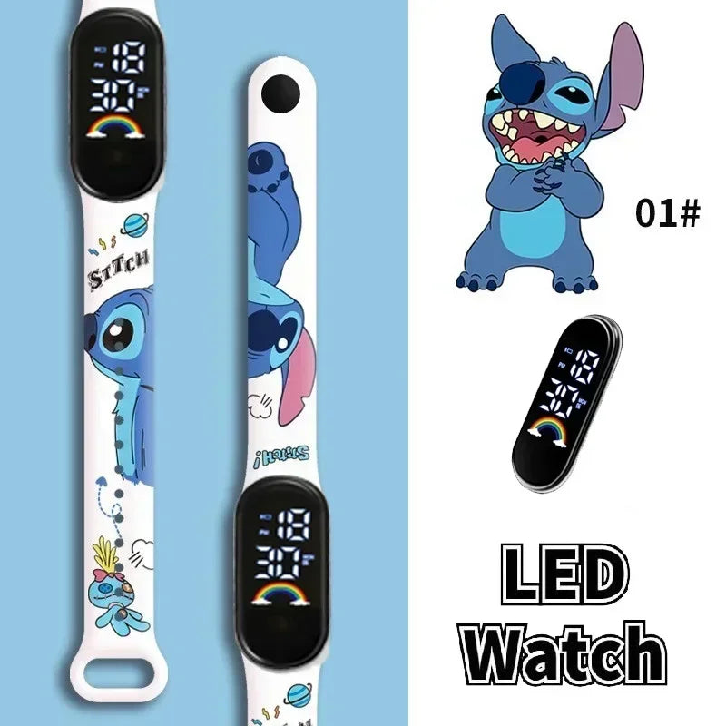 Stitch Children Watches Girls Waterproof Sport Touch Screen Watch for Women Waterproof Digital Clock Bracelet Gifts
