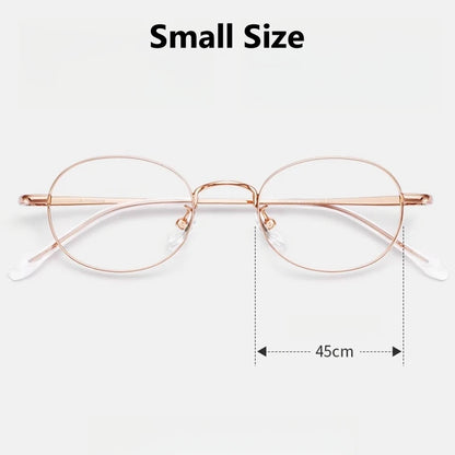 YIMARUILI Retro Oval Titanium Alloy Glasses Women Fashion Small Face Wide Edge Design Optical Prescription Eyeglasses Frame 2017