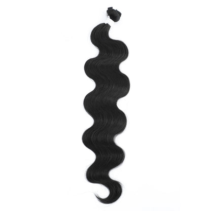 Blond 613 Sliver Gray Body Wave Hair Bundles 26 Inches Highlight Piano 27/613 Natural Synthetic Hair Weave Ombre Brown Ponytail