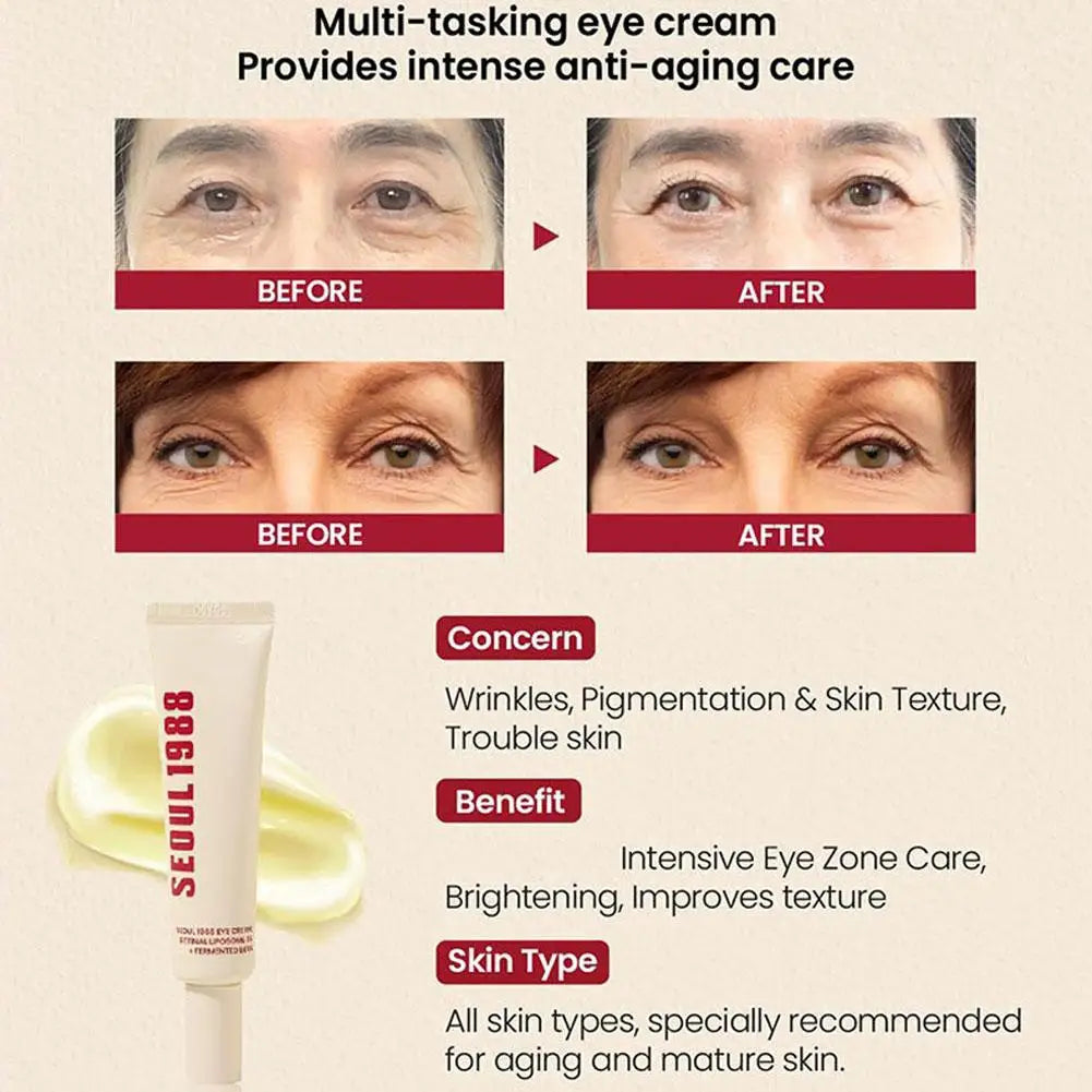 Korean Seoul 1988 Retinol Ginseng Eye/Face Cream Nourishing Firmin Essence Lighten Fine Lines Deep Moisturizing Skin Care