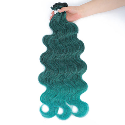 Gladys Body Wave Hair Bundles 26 Inch Soft Long Synthetic Body Wave Hair Weave White Grey  613 Blonde 100g Hair Extensions