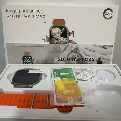 S10 ultra 3 max SmartWatch 4G/5G Android OS GPS 2.2inch AMOLED Smart Watch Play Store Download TOUCH ID SIM Card WIFI Men Women