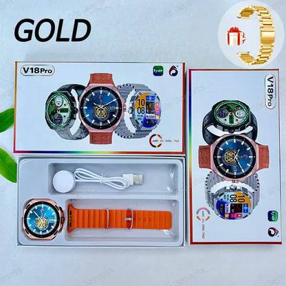 Military NFC Smart Watch 7IN1 Men Women 1.52" AMOLED 5ATM Waterproof Sport Tracker Bluetooth Call Blood Oxygen Men Smartwatch