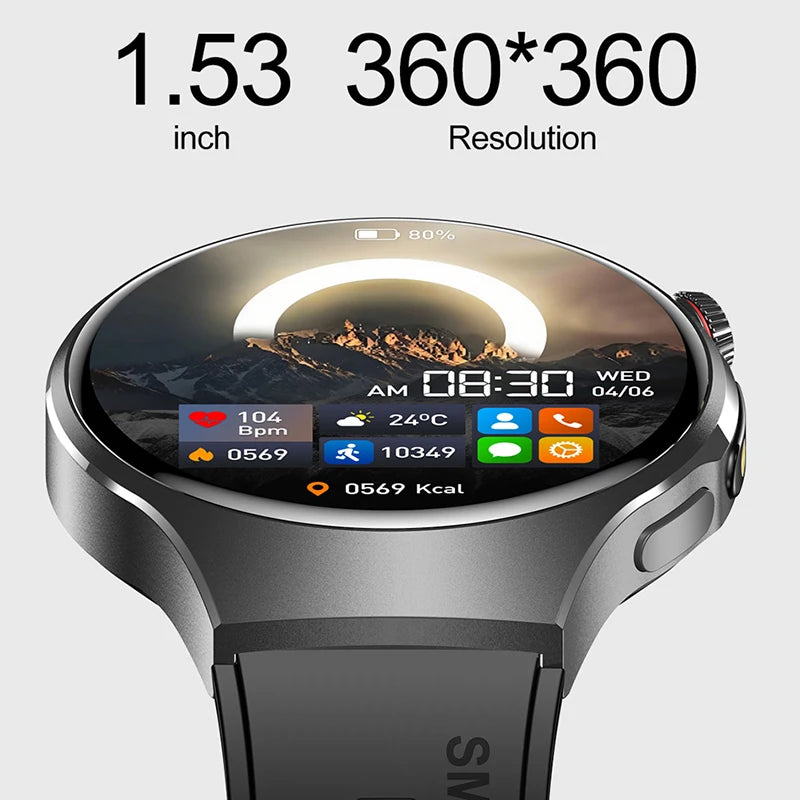 For HUAWEI GT6 Ultra Smart Watch Men 1.53" 360*360 HD Screen Business Men Watch Heart Rate Bluetooth Call Waterproof Smartwatch