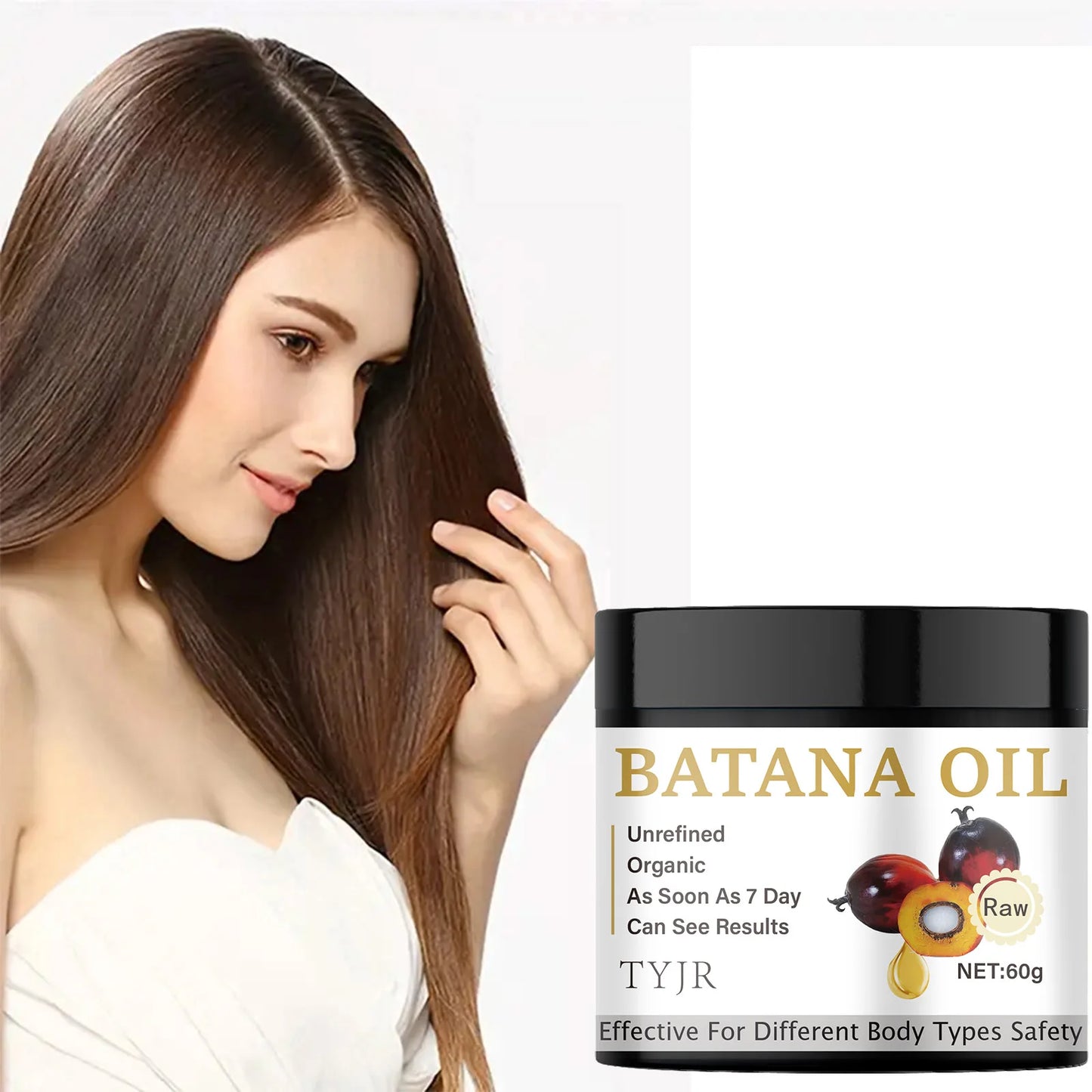 Batana Oil Hair Mask Repair Dry Damage Smooth Soften Frizzy Anti Hair Loss Nourishing Scalp Treatment Shiny Straighten Hair Care