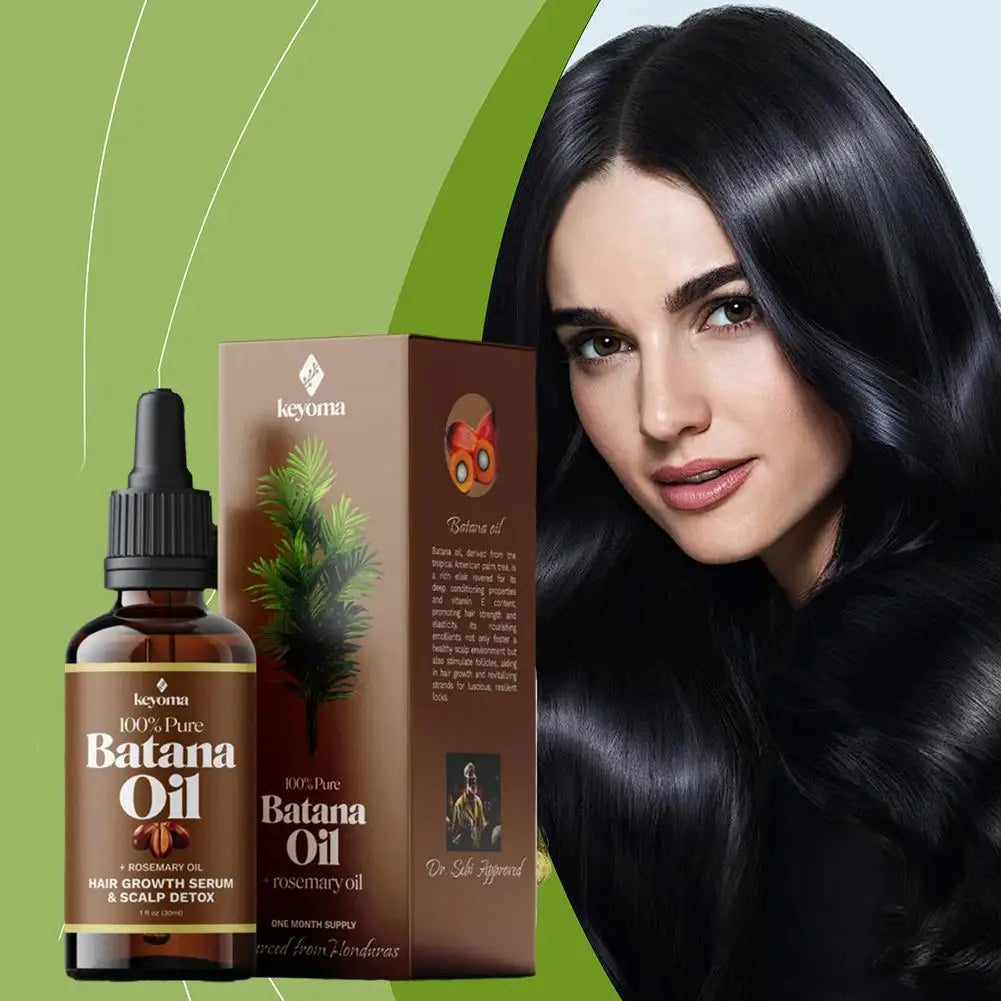 Keyoma 100%Pure Batana Rosemary Mint Scalp Oil Biotin Essence Hair Long-lasting Nourishing Gentle Repairing Hair Care