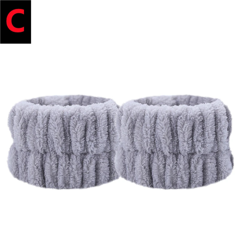 4/2PCS Reusable Wrist Washing Belt Soft Microfiber Towel Wristbands Washing Face Water Absorption Prevent Wetness Wrist Washband