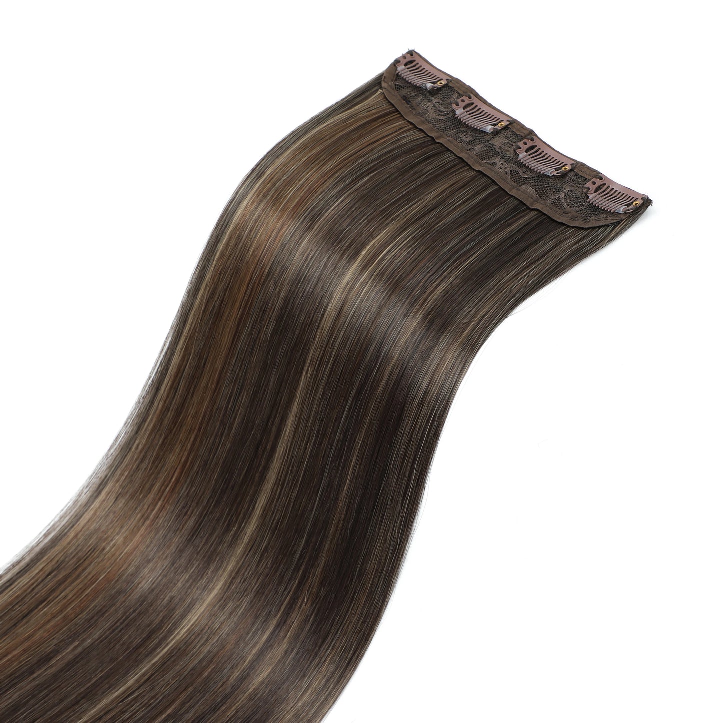 24Inchs Clips in Hair Extensions Long Straight Hairstyle Synthetic Blonde Black Hairpieces Heat Resistant False Hair