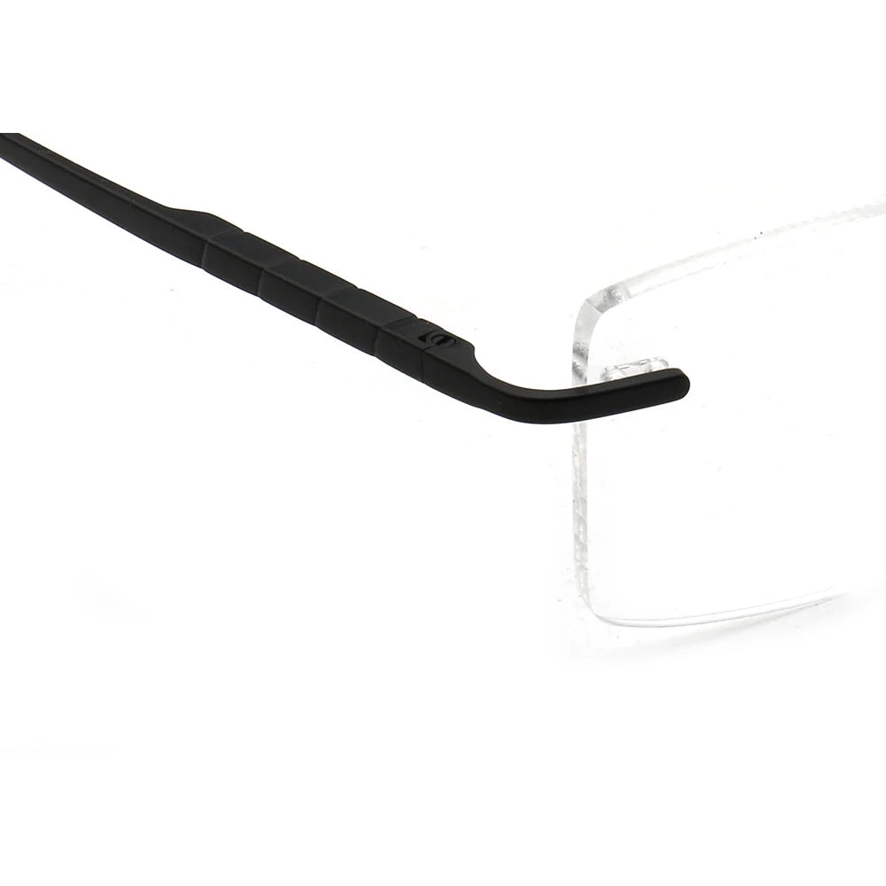 Men Rectangular Rimless Eyeglass Frames for Men Square Business Metal Optical Glasses Frames Light Spectacles Gold Silver Black