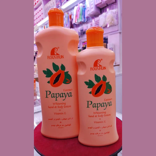 Roushun Papaya Hand & Body Lotion with Vitamin E - Get Both