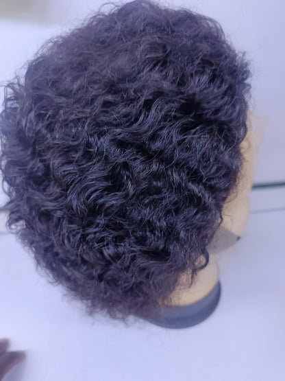 Luxe Curly Chic – Premium Semi-Human Curly Wig