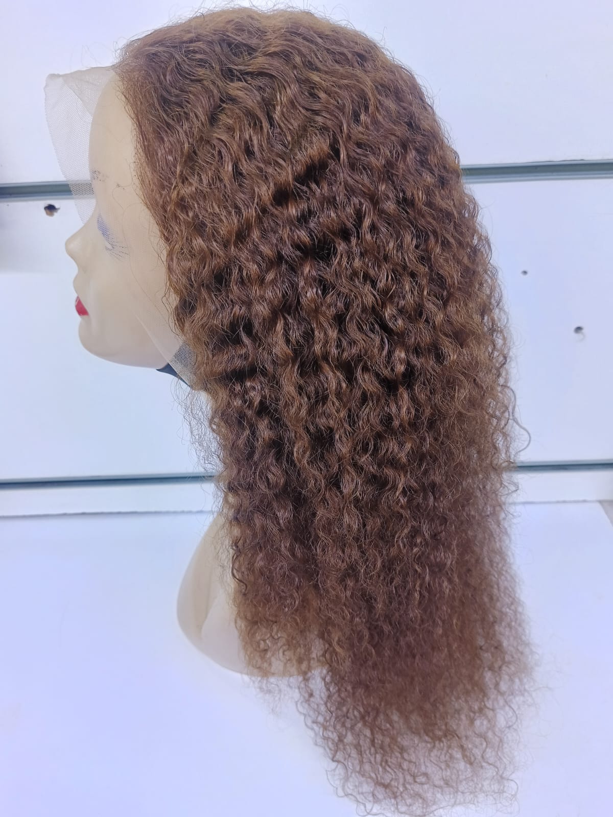 22-Inch Premium Original Human Hair Kinky Curly Lace Front Wig