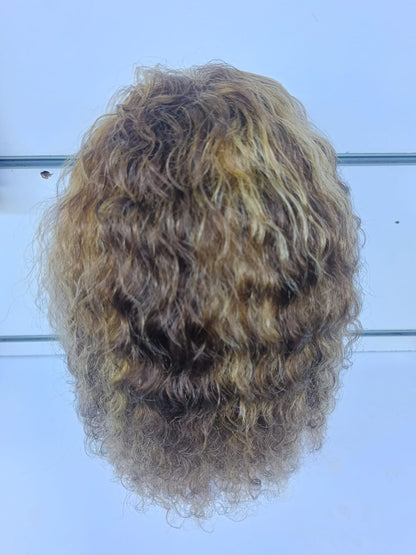 Luxury 14-Inch Original Human Hair Highlight Body Wave HD Lace Front Wig – Premium Blonde Highlights