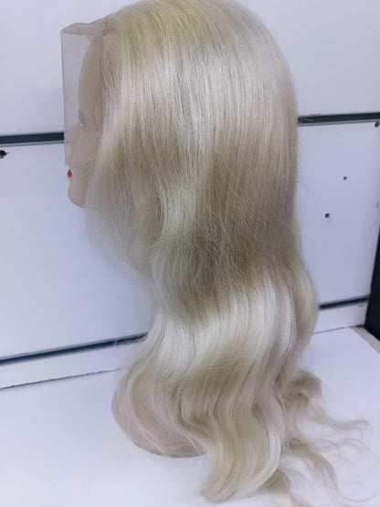 Platinum Blonde Luxe Waves – Premium Semi-Human Body Wave Wig