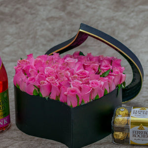 A Flower Box Rendez Vous Drink and Chocolates