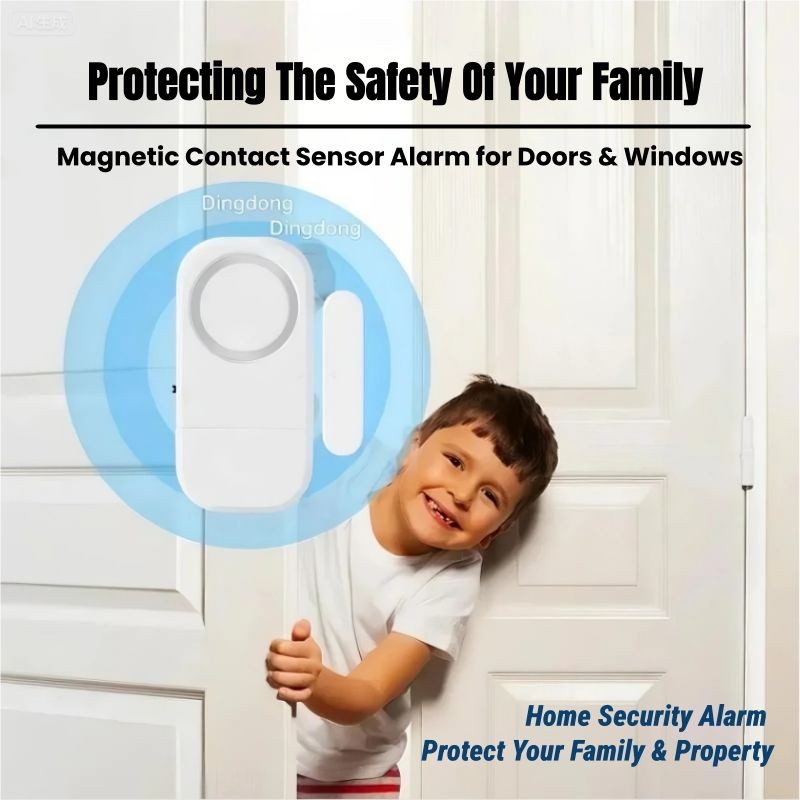 Horn Door Window Anti-Theft Alarm Wireless Burglar Alarm Home Security System Security Sensor Magnetic Contact Alarm Magnetic Sensor Home Safety Device Mini Horns & Sirens Anti-theft Device Burglary