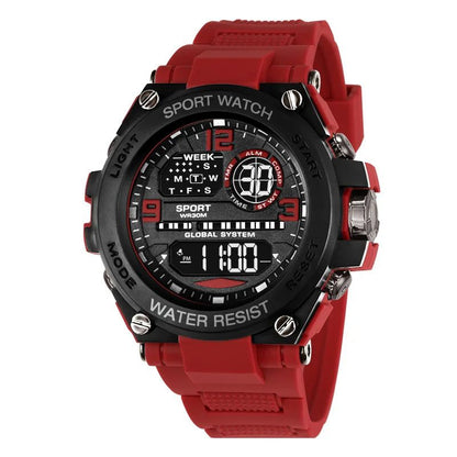 Men Watch Outdoor Sport Watches Multifunction Electronic Watches Anti Drop and Shock-absorbing Wristwatches, Chrono Waterproof Men Watches Led Digital Watch