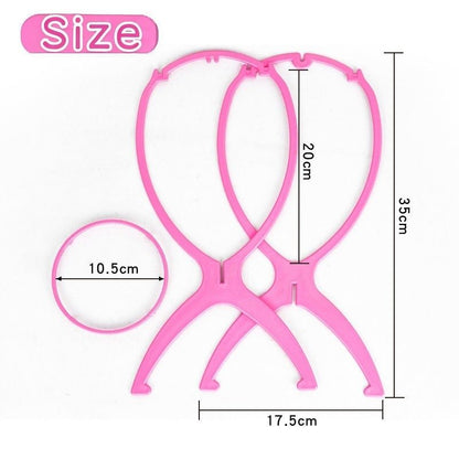 Complete Wig Care Kit - Wig Stand, Bobby Pins, Hair roller, Wide Comb, Wig Care Solution & Mesh Wig Cap | Essential Maintenance Set for Synthetic/Human Hair